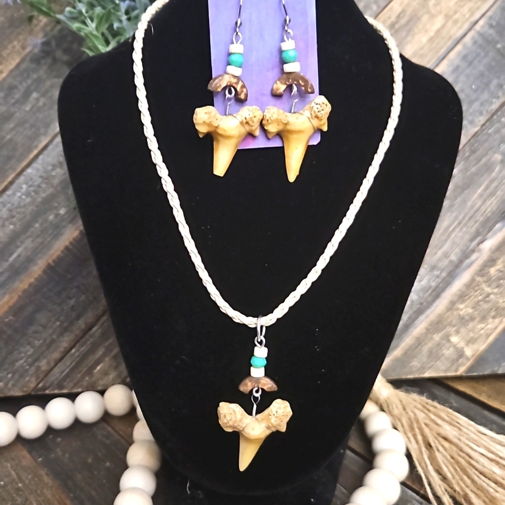 Beautiful shark tooth set